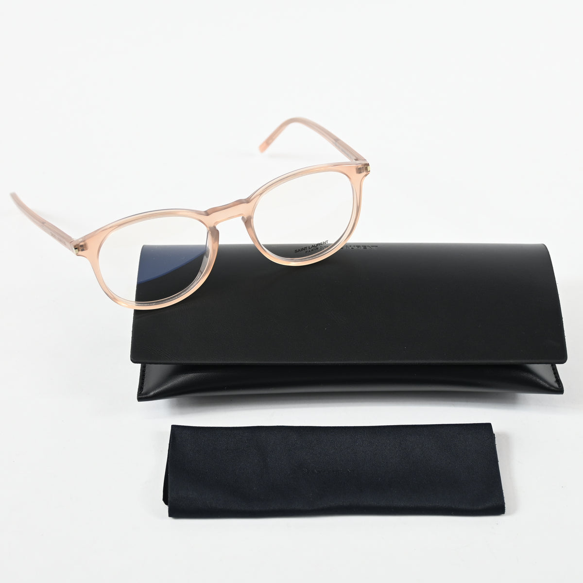 Yves Saint Laurent SL-106O 017 Mens Authentic Eyeglasses Clear Orange, 50 - New