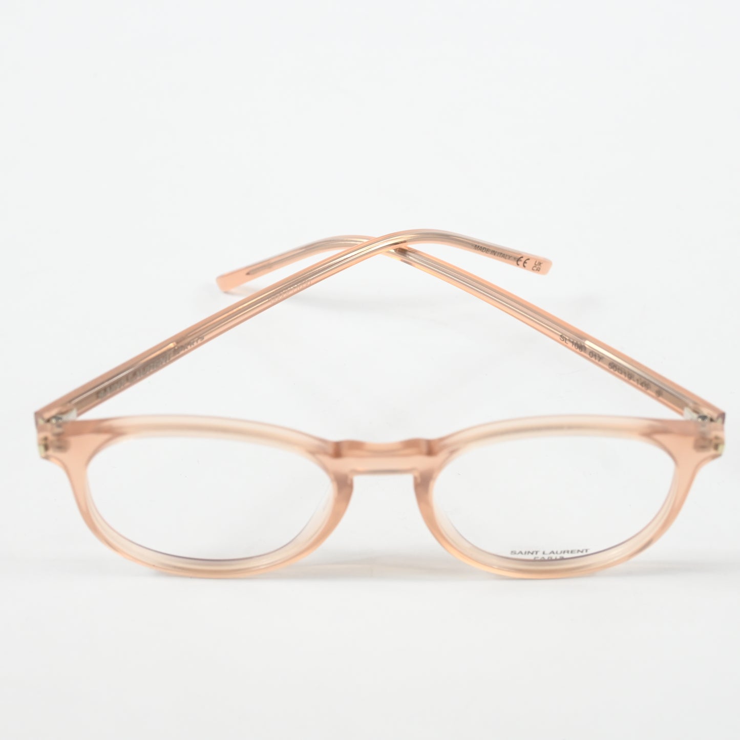 Yves Saint Laurent SL-106O 017 Mens Authentic Eyeglasses Clear Orange, 50 - New