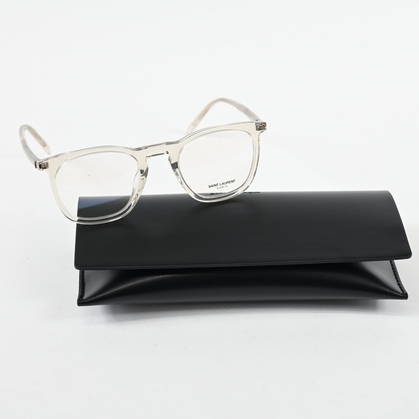 Yves Saint Laurent SL-623O 004 Mens Authentic Eyeglasses Clear Beige, 49mm - New