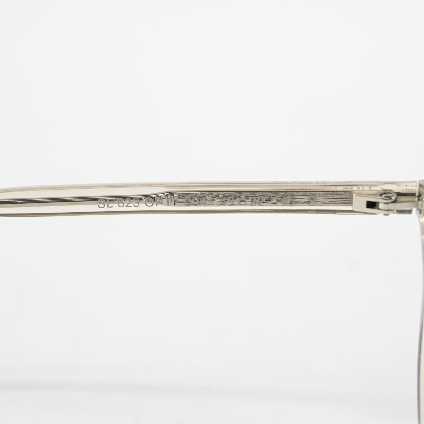 Yves Saint Laurent SL-623O 004 Mens Authentic Eyeglasses Clear Beige, 49mm - New