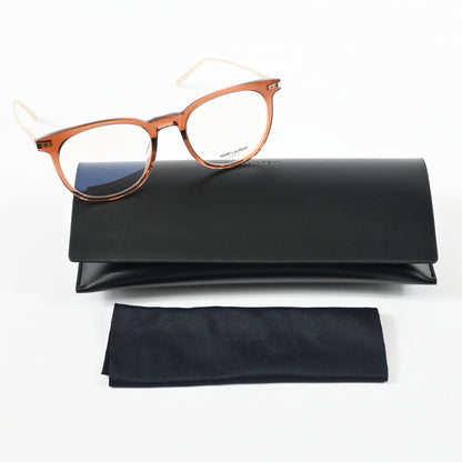 Yves Saint Laurent SL-579O 003 Mens Authentic Eyeglasses Brown/Gold, 49mm - New