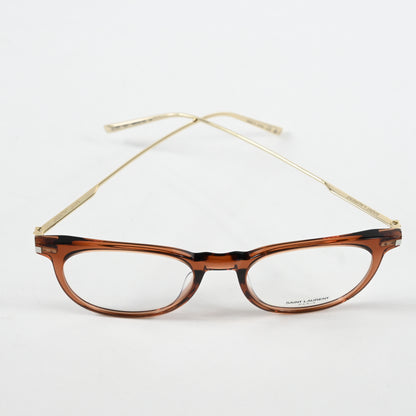 Yves Saint Laurent SL-579O 003 Mens Authentic Eyeglasses Brown/Gold, 49mm - New