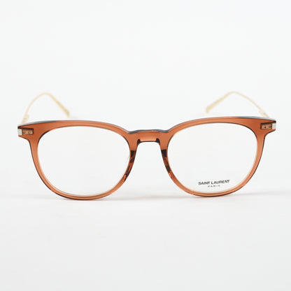Yves Saint Laurent SL-579O 003 Mens Authentic Eyeglasses Brown/Gold, 49mm - New