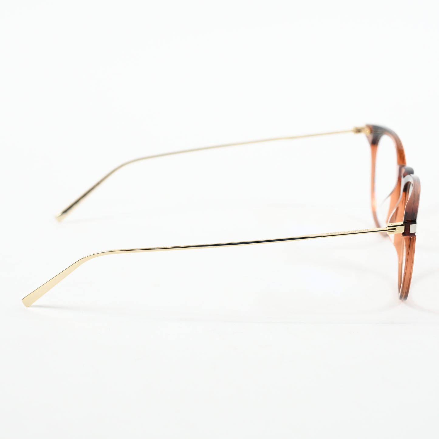 Yves Saint Laurent SL-579O 003 Mens Authentic Eyeglasses Brown/Gold, 49mm - New