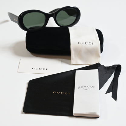 Gucci GG1587S 001 Womens Authentic Sunglasses Black/Gray, 52mm - New
