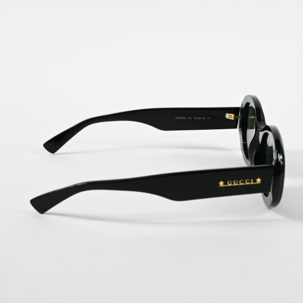 Gucci GG1587S 001 Womens Authentic Sunglasses Black/Gray, 52mm - New