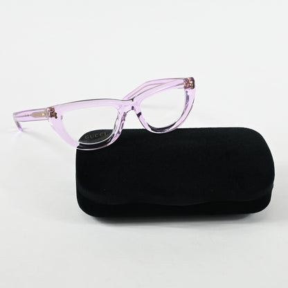 Gucci GG1521O 004 Womens Authentic Eyeglasses Clear Violet, 51mm - New