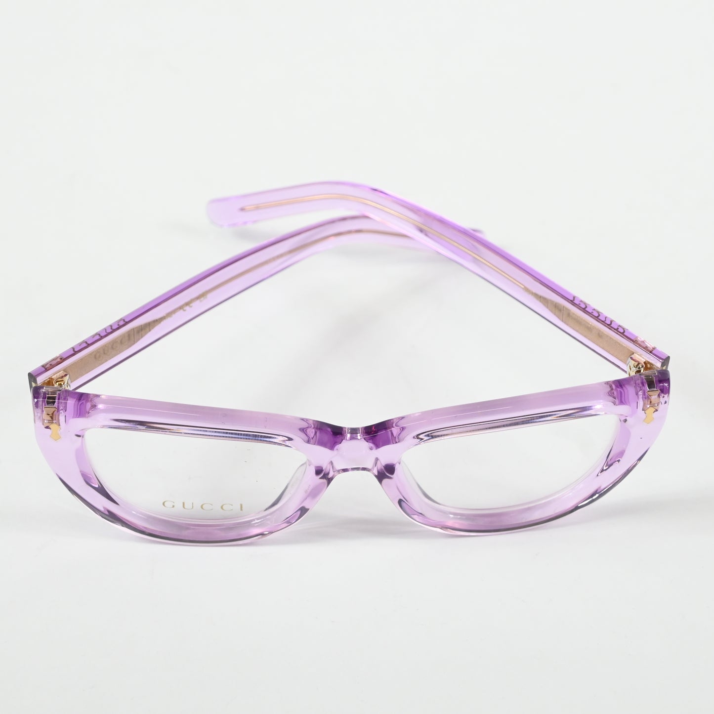 Gucci GG1521O 004 Womens Authentic Eyeglasses Clear Violet, 51mm - New