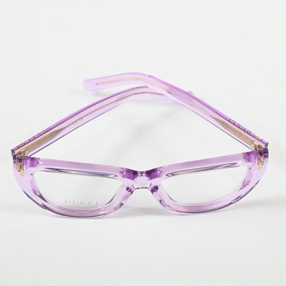 Gucci GG1521O 004 Womens Authentic Eyeglasses Clear Violet, 51mm - New