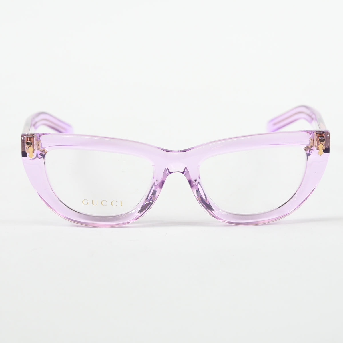Gucci GG1521O 004 Womens Authentic Eyeglasses Clear Violet, 51mm - New