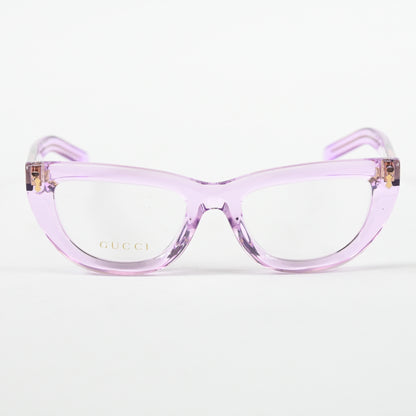 Gucci GG1521O 004 Womens Authentic Eyeglasses Clear Violet, 51mm - New