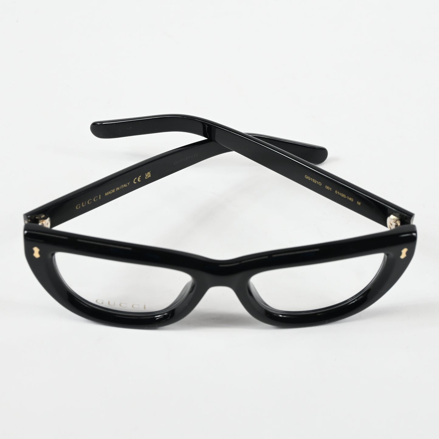 Gucci GG1521O 001 Womens Authentic Eyeglasses Black, 51mm - New