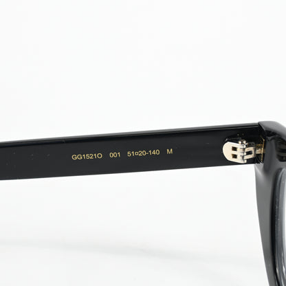 Gucci GG1521O 001 Womens Authentic Eyeglasses Black, 51mm - New