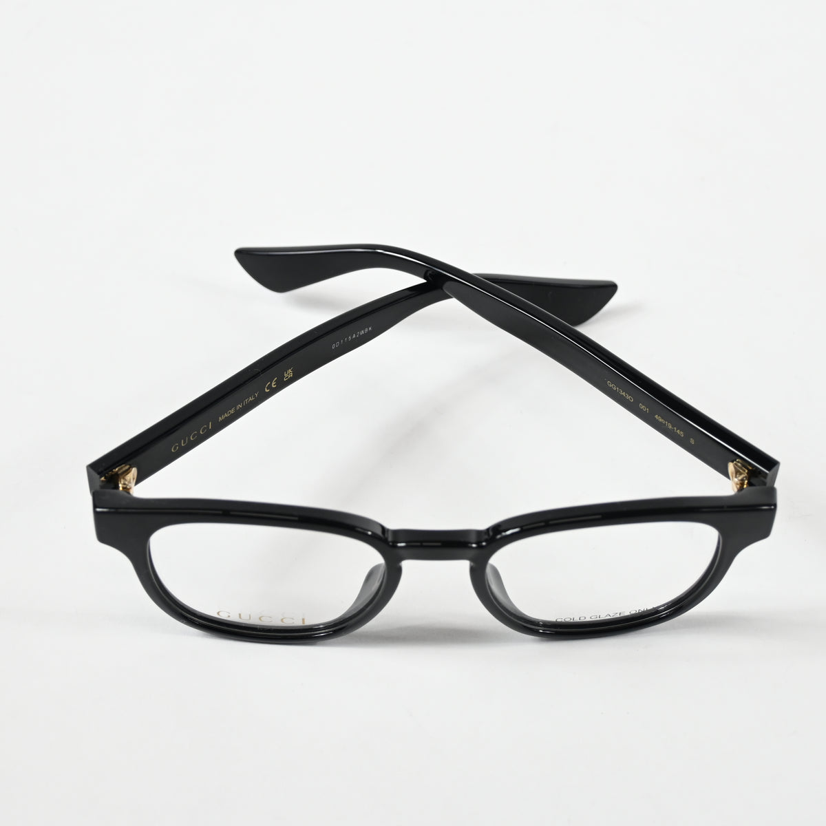 Gucci GG1343O 001 Unisex Authentic Eyeglasses Black, 49mm - New