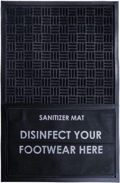 RugSmith Layered Rubber Sanitizer Doormat, Tray, & Foam Insert, 24" x 36" - New
