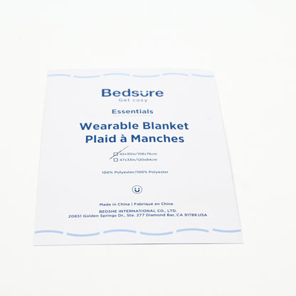 Bedsure Wearable Blanket 42x30 Medium length- Grey