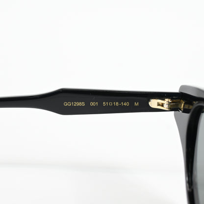 Gucci GG1298S 001 Womens Authentic Sunglasses Black, 51mm - New