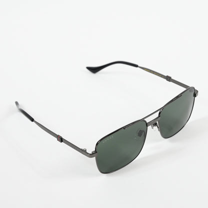 Gucci GG1441S 001 Mens Authentic Sunglasses Ruthenium Gray, 58mm - New