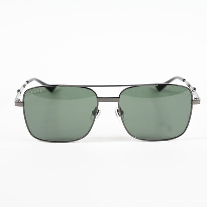 Gucci GG1441S 001 Mens Authentic Sunglasses Ruthenium Gray, 58mm - New