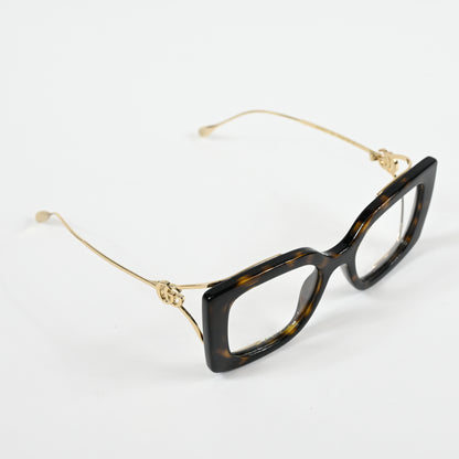 Gucci GG1567O 002 Womens Authentic Eyeglasses Havana/Gold, 52mm - New