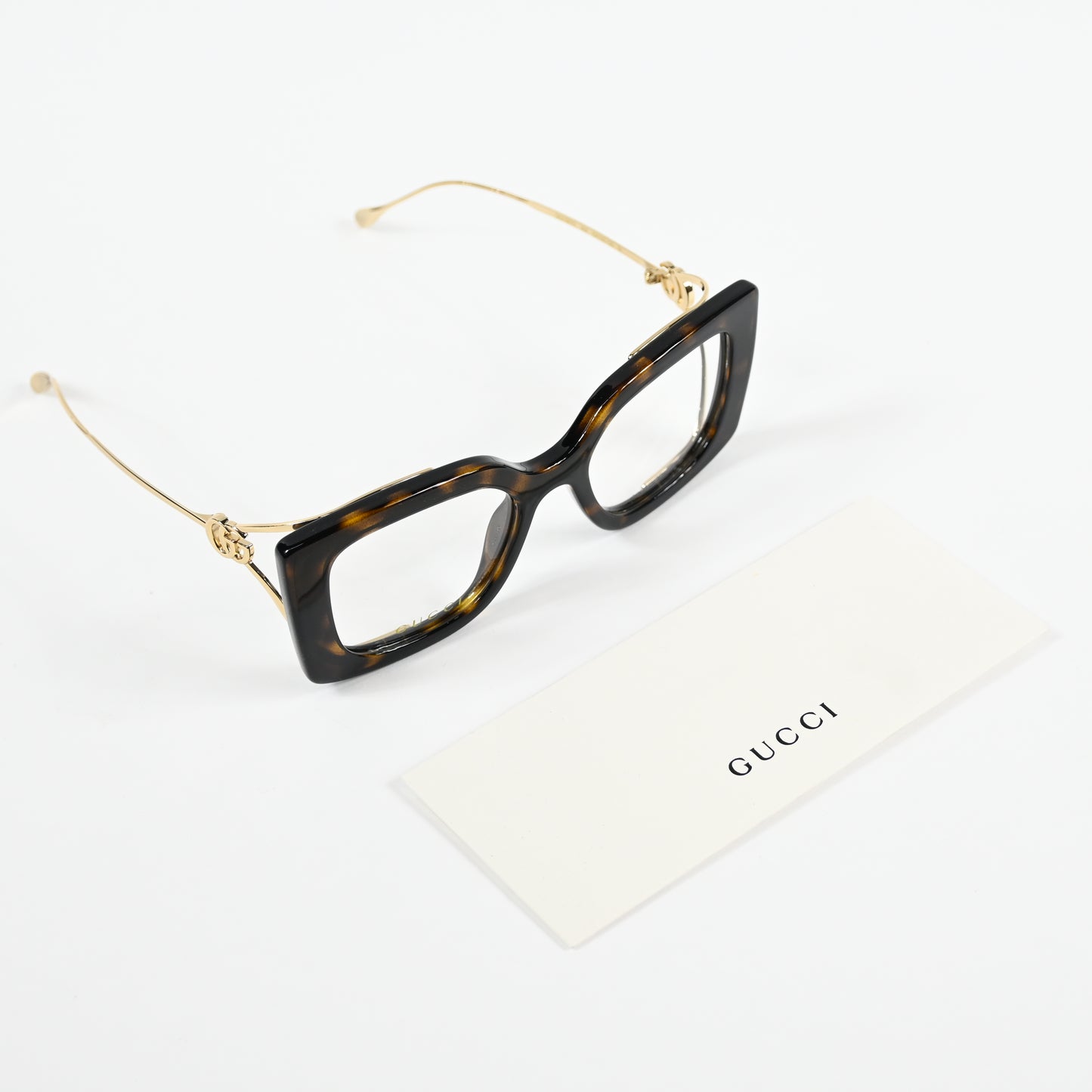 Gucci GG1567O 002 Womens Authentic Eyeglasses Havana/Gold, 52mm - New