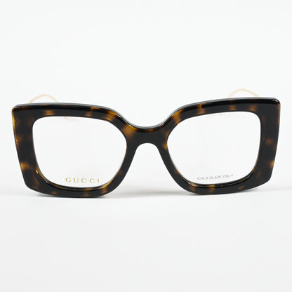 Gucci GG1567O 002 Womens Authentic Eyeglasses Havana/Gold, 52mm - New