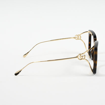 Gucci GG1567O 002 Womens Authentic Eyeglasses Havana/Gold, 52mm - New