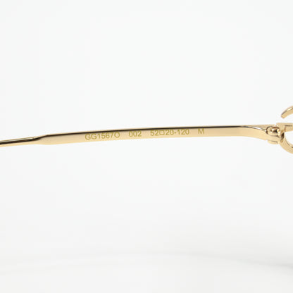 Gucci GG1567O 002 Womens Authentic Eyeglasses Havana/Gold, 52mm - New