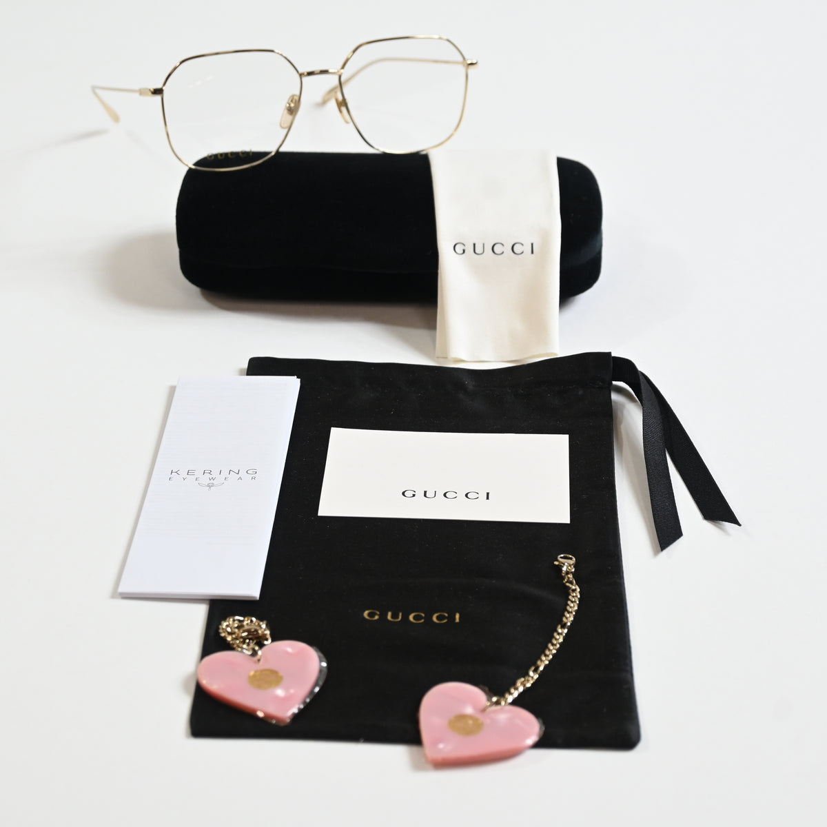 Gucci GG1032O 004 Womens Authentic Eyeglasses Gold, 56mm - New