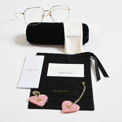 Gucci GG1032O 004 Womens Authentic Eyeglasses Gold, 56mm - New