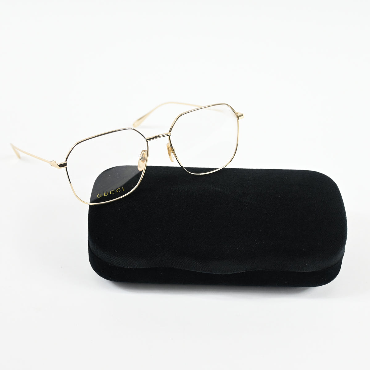 Gucci GG1032O 004 Womens Authentic Eyeglasses Gold, 56mm - New
