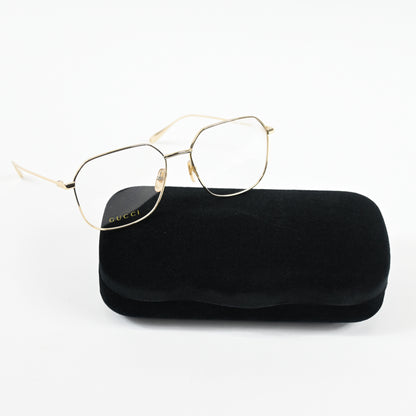 Gucci GG1032O 004 Womens Authentic Eyeglasses Gold, 56mm - New