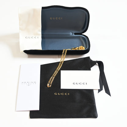 Gucci GG1078O 001 Womens Authentic Eyeglasses Black/Gold, 56mm - New