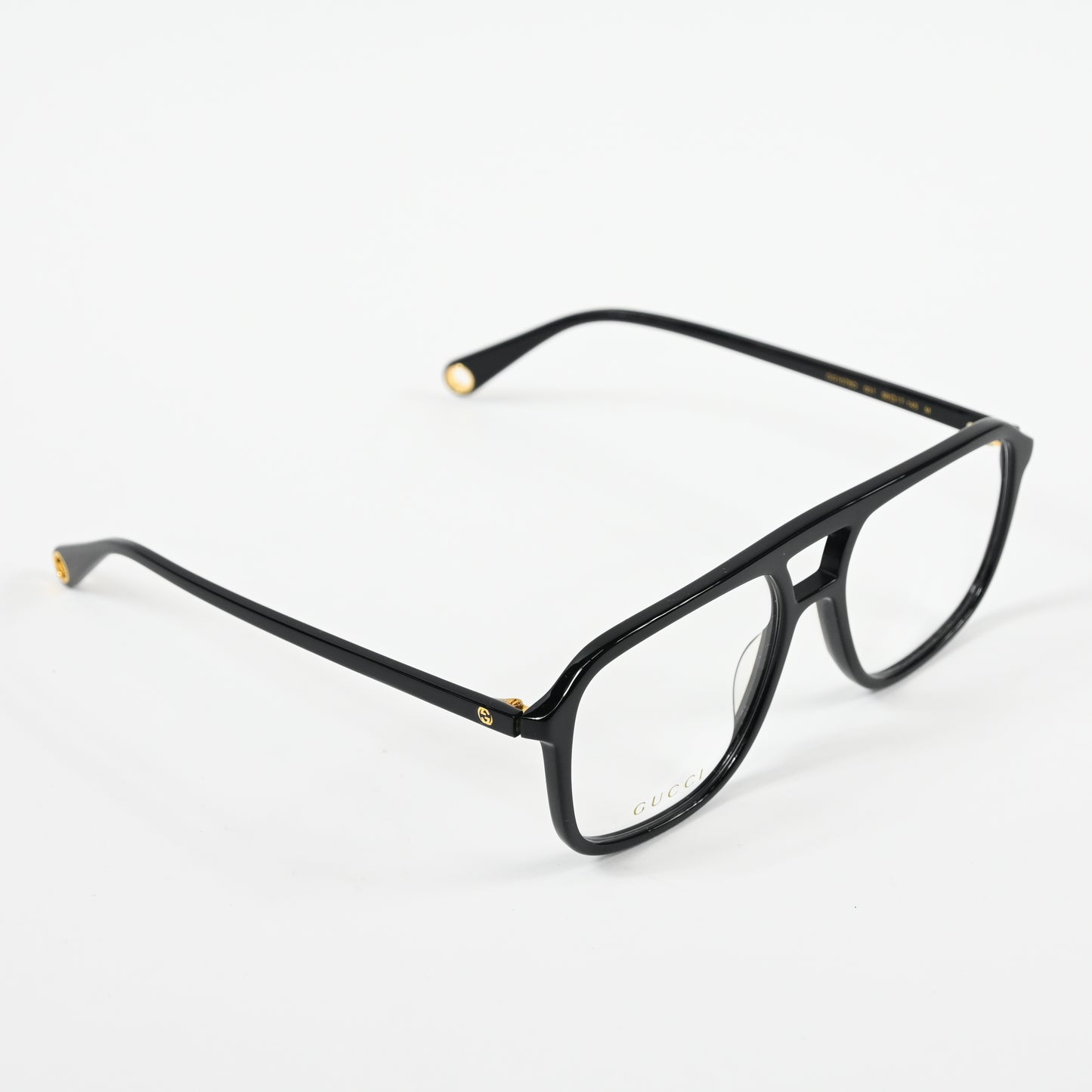 Gucci GG1078O 001 Womens Authentic Eyeglasses Black/Gold, 56mm - New