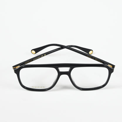 Gucci GG1078O 001 Womens Authentic Eyeglasses Black/Gold, 56mm - New