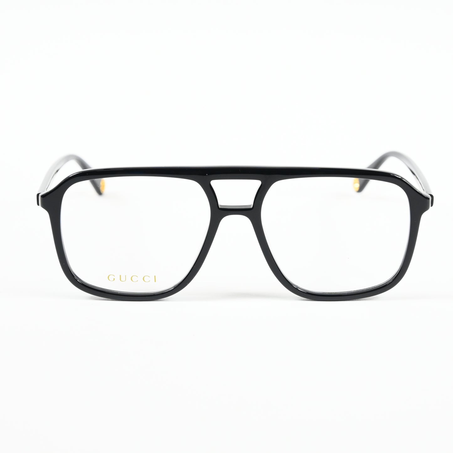 Gucci GG1078O 001 Womens Authentic Eyeglasses Black/Gold, 56mm - New