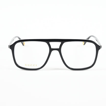 Gucci GG1078O 001 Womens Authentic Eyeglasses Black/Gold, 56mm - New