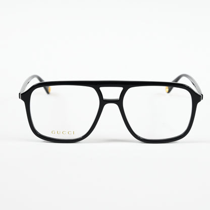 Gucci GG1078O 001 Womens Authentic Eyeglasses Black/Gold, 56mm - New