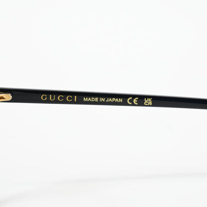 Gucci GG1078O 001 Womens Authentic Eyeglasses Black/Gold, 56mm - New