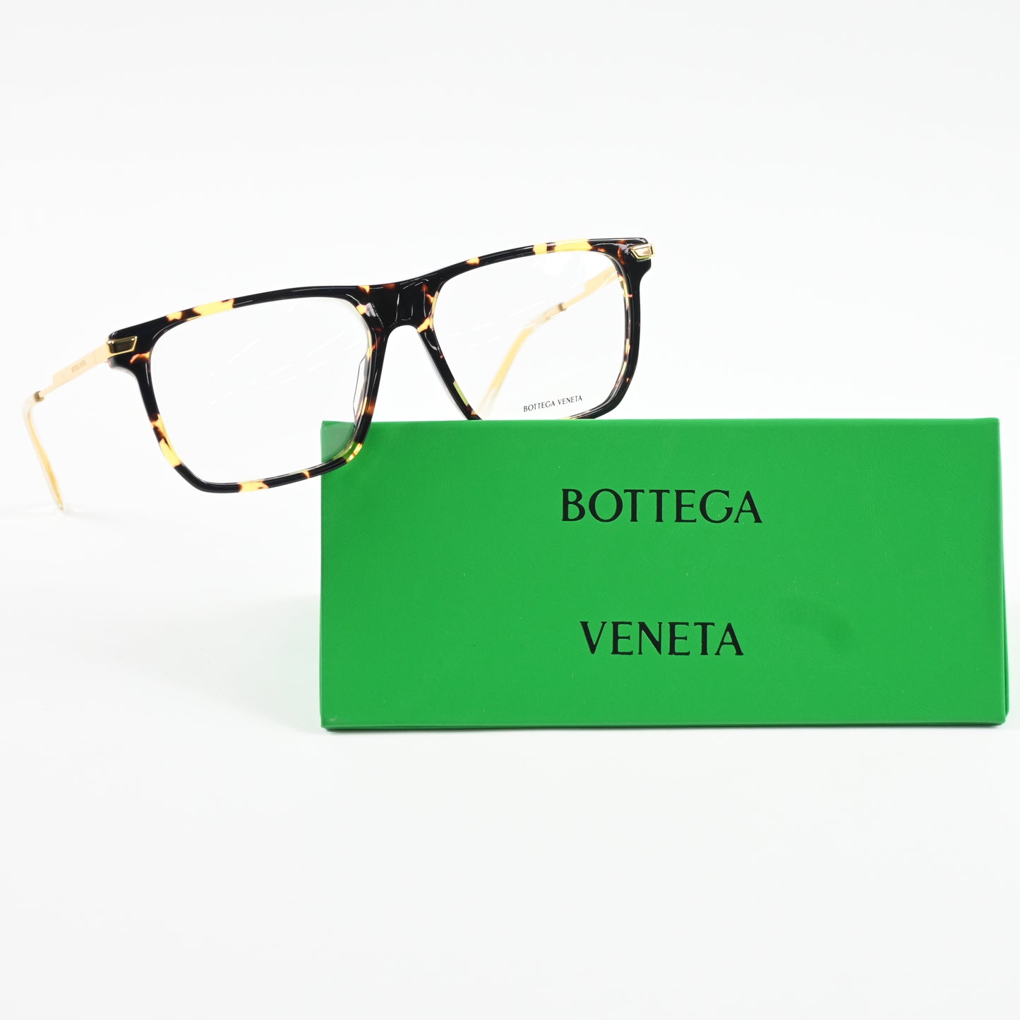 Bottega BV1071O 002 Mens Authentic Eyeglasses Havana/Gold, 56mm - New