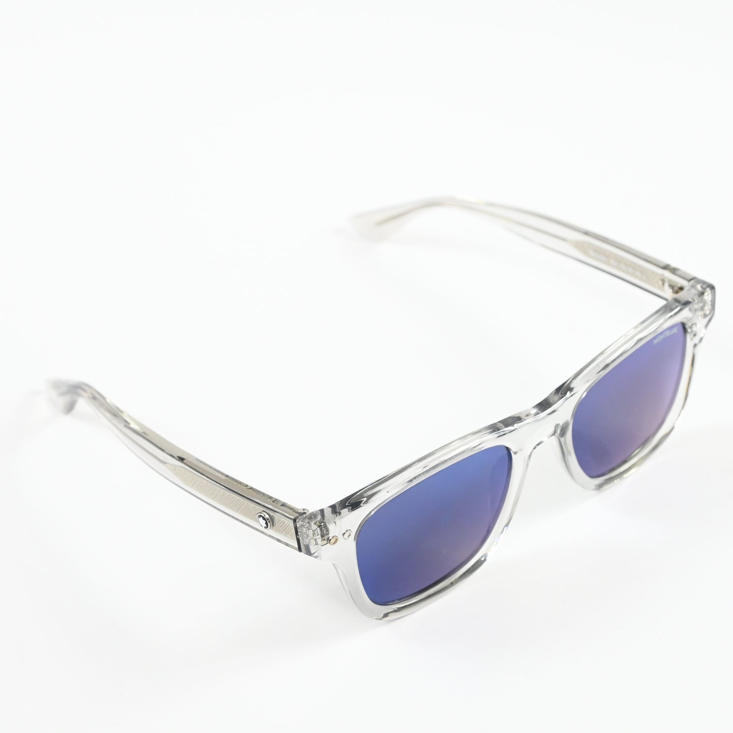 Montblanc MB0254S 004 Mens Authentic Sunglasses Gray/Blue, 53mm - New