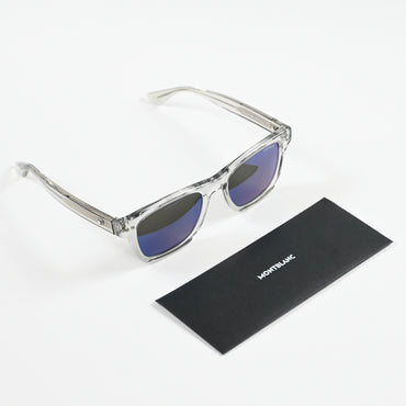 Montblanc MB0254S 004 Mens Authentic Sunglasses Gray/Blue, 53mm - New