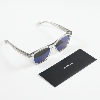 Montblanc MB0254S 004 Mens Authentic Sunglasses Gray/Blue, 53mm - New