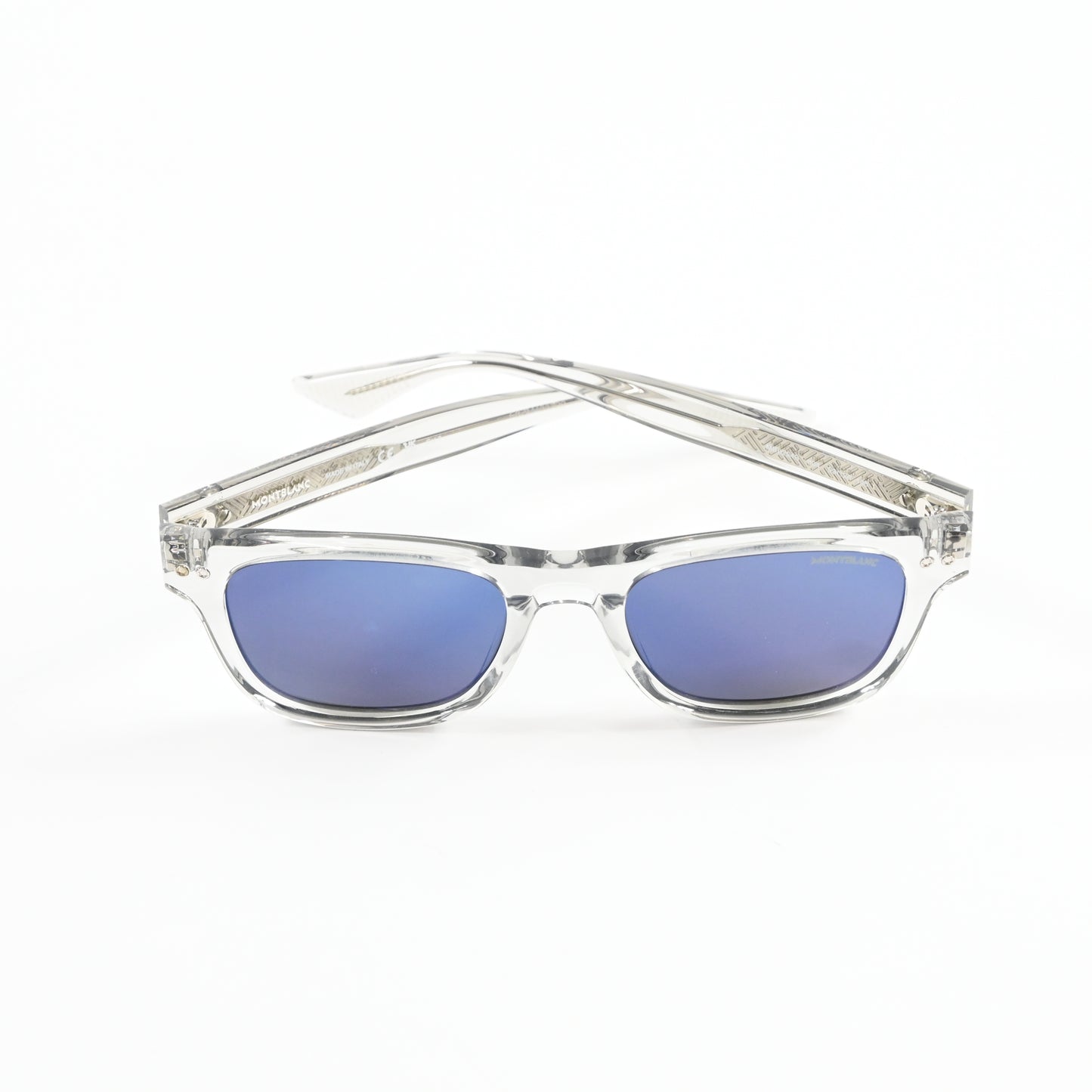 Montblanc MB0254S 004 Mens Authentic Sunglasses Gray/Blue, 53mm - New