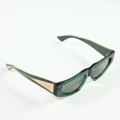 Bottega BV1277S 003 Womens Authentic Sunglasses Green/Gold, 57mm - New