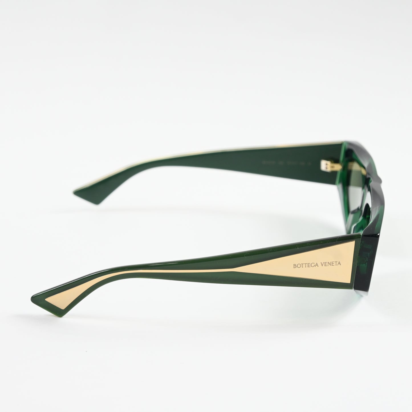 Bottega BV1277S 003 Womens Authentic Sunglasses Green/Gold, 57mm - New