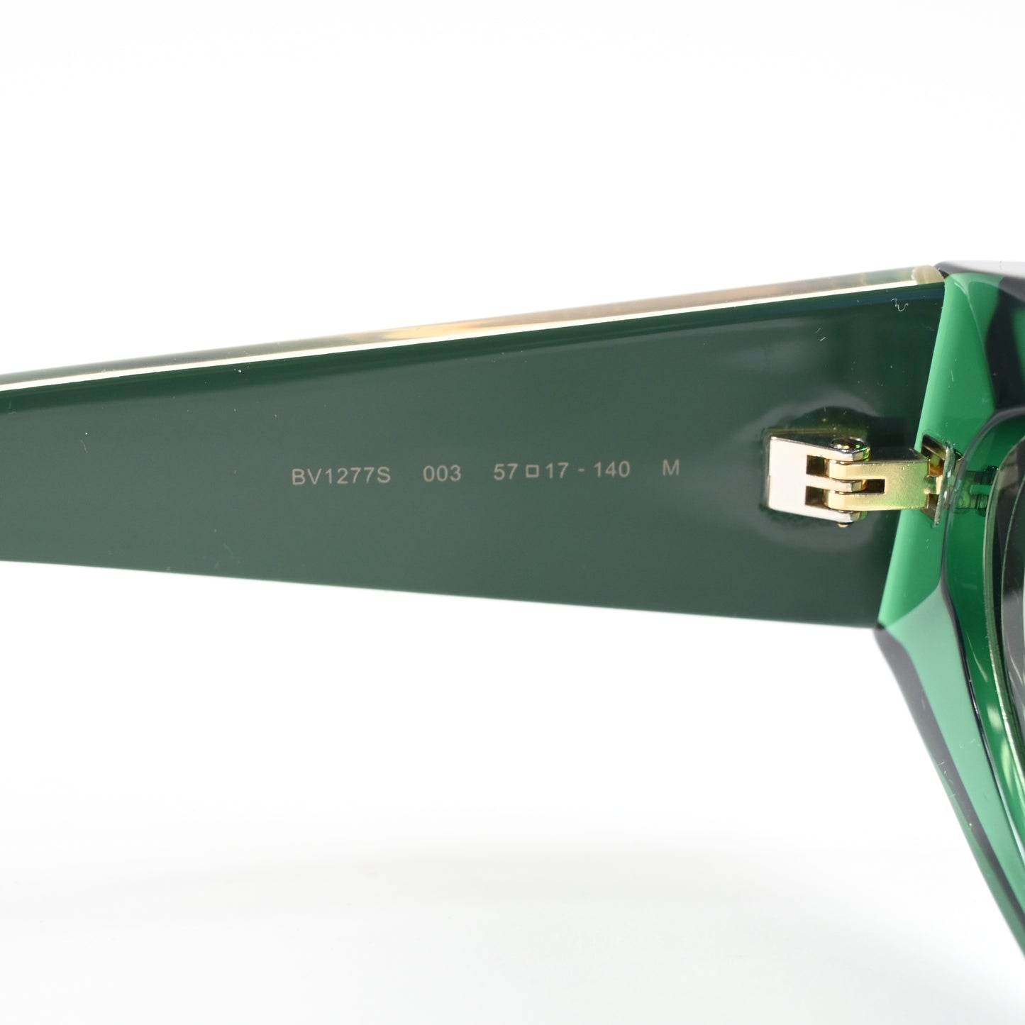 Bottega BV1277S 003 Womens Authentic Sunglasses Green/Gold, 57mm - New