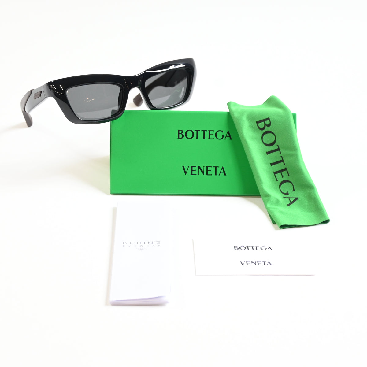 Bottega BV1182S 001 Womens Authentic Sunglasses Black/Gray, 51mm - New