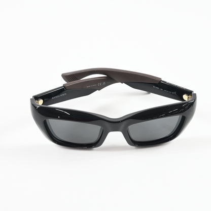 Bottega BV1182S 001 Womens Authentic Sunglasses Black/Gray, 51mm - New