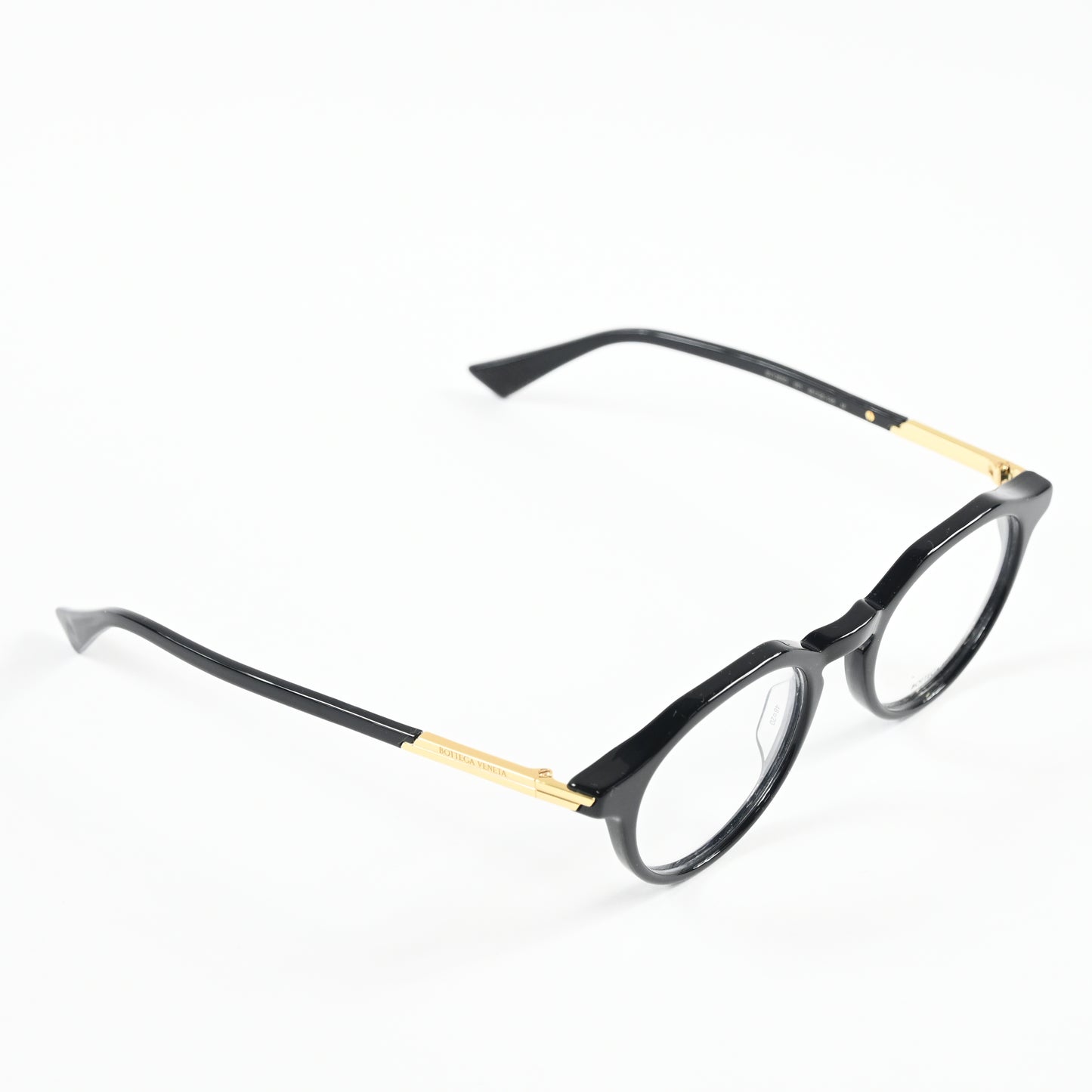 Bottega BV1263O 001 Mens Authentic Eyeglasses Black/Gold, 48mm - New
